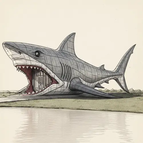 Shark Pavilion: Unique Architectural Masterpiece Sketch