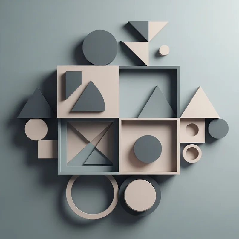 Minimalistic Geometric Shapes Art