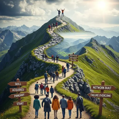 Pathway to Success - Inspiring Journey Visualization