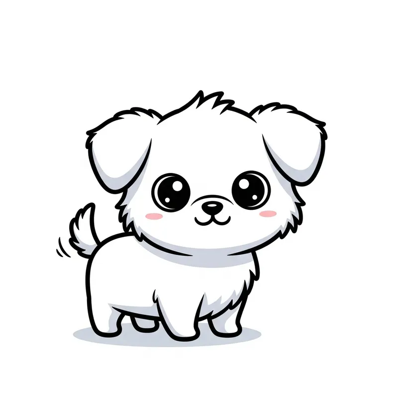 Cute Animated Dog - Friendly Cartoon Canine