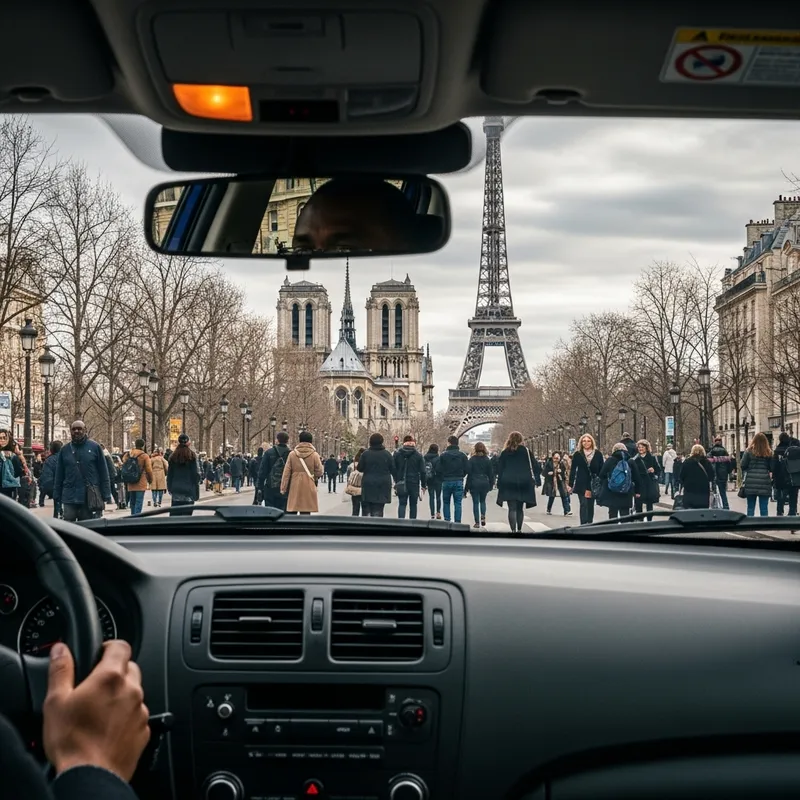 Taxi Journey Through Paris with Multicultural Driver