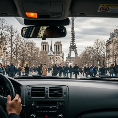 Iconic Paris Taxi Journey with Multicultural Driver