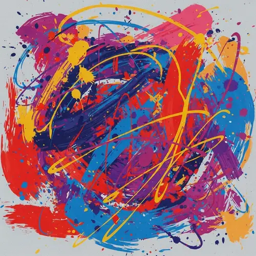 Vibrant & Energetic Abstract Digital Painting | Life's Romance & Chaos