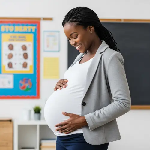 Pregnant African American Teacher Expecting Twins - Maternity Joy