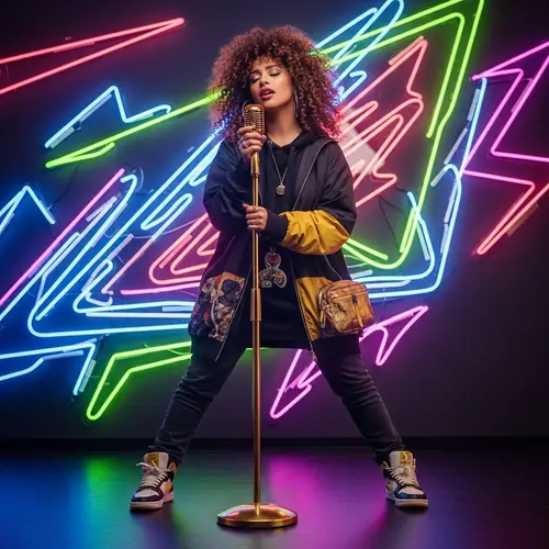 Doja Cat - Bold Pop Star in Fashionable Streetwear