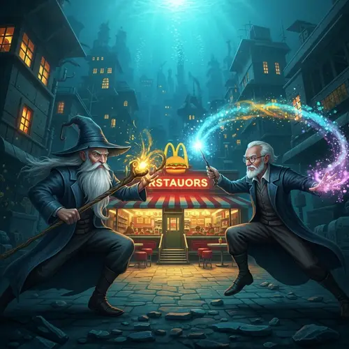 Epic Wizard Battle: Gandalf vs Dumbledore in Underwater City