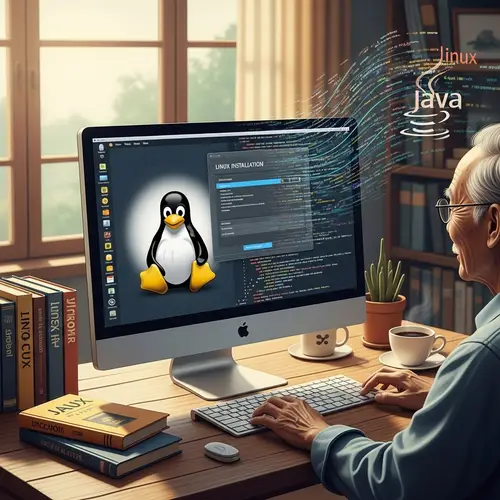 Creative Linux Installation with Java Programming Concept