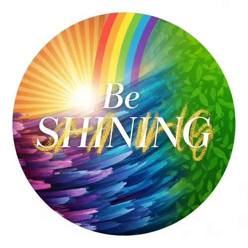 Be SHINING - Motivational White Circle Fields