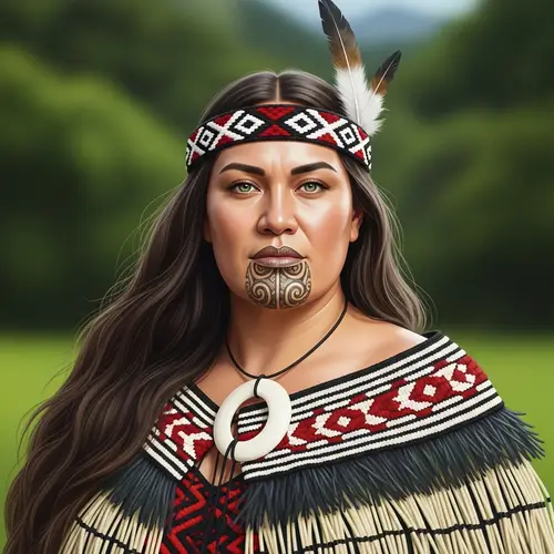 Maori Woman in Traditional Clothing | Cultural Heritage & Beauty