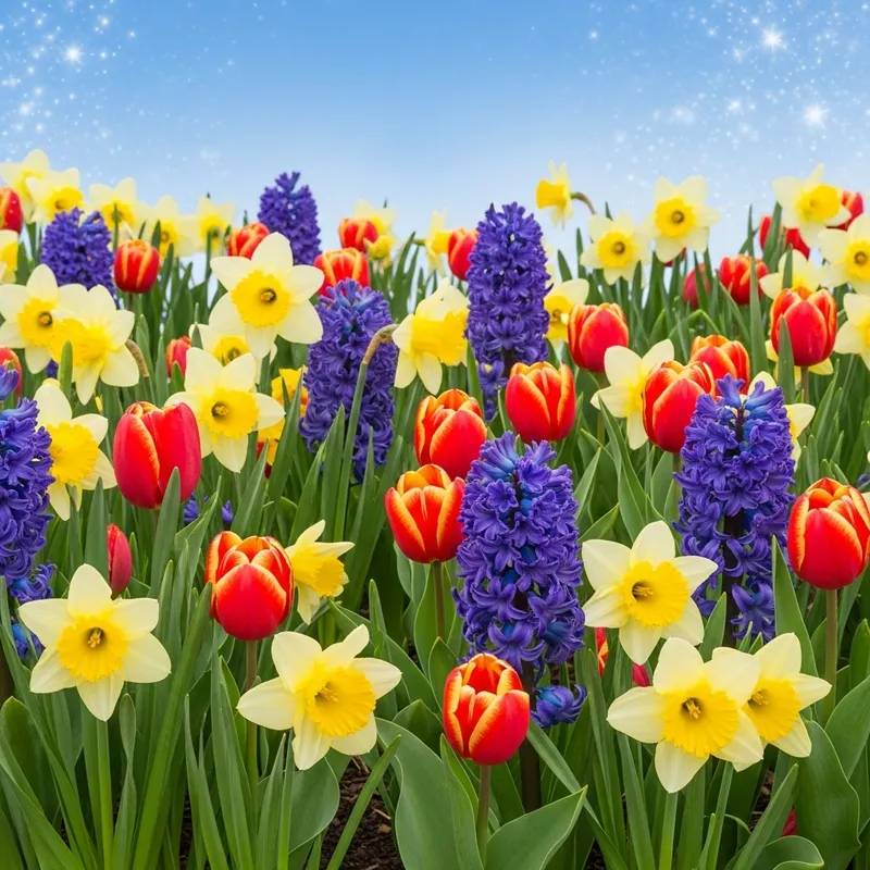 Spring Flowers Watercolor | Serene Blooms in Full Bloom