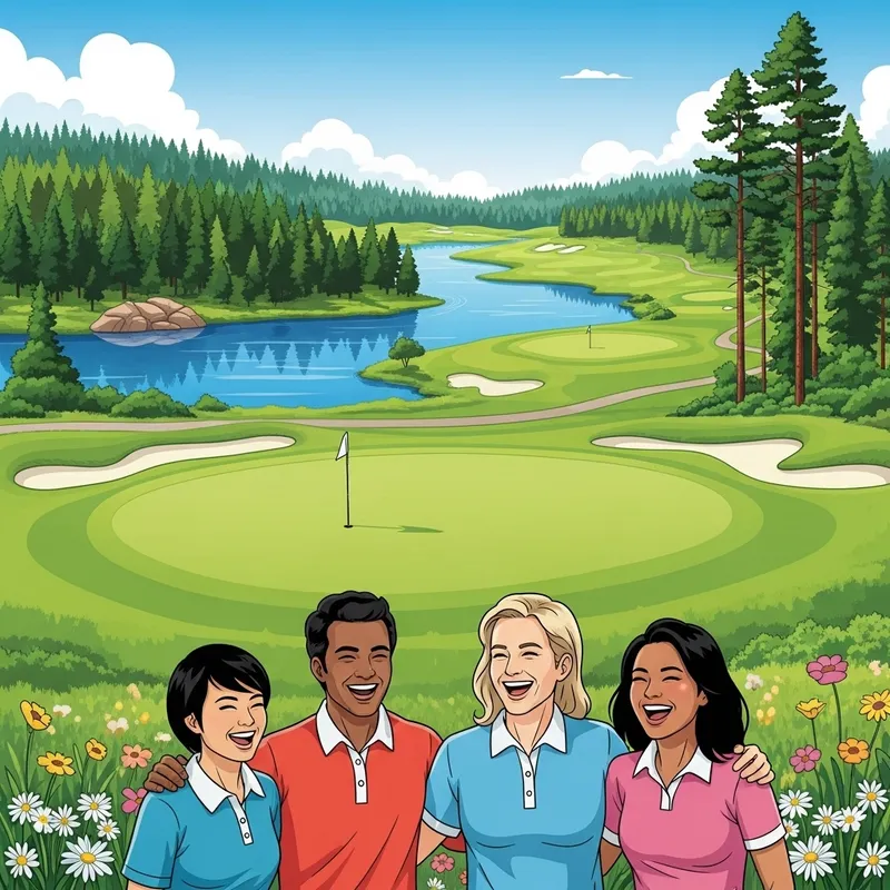 Scenic Golf Course in Finland with Joyful Friends