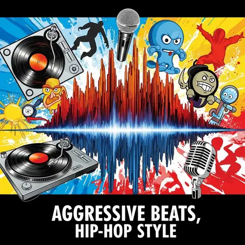 High-Energy Aggressive Beats & Hip-Hop Style Visuals