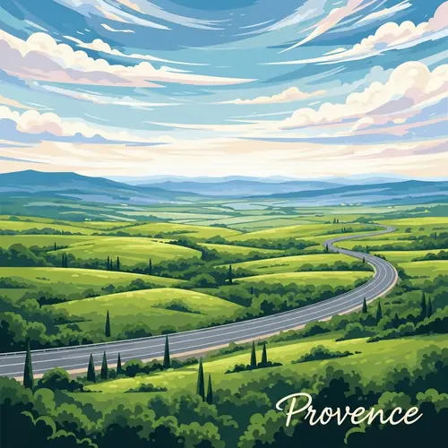 Provence Landscape: Picturesque Beauty & Winding Highway