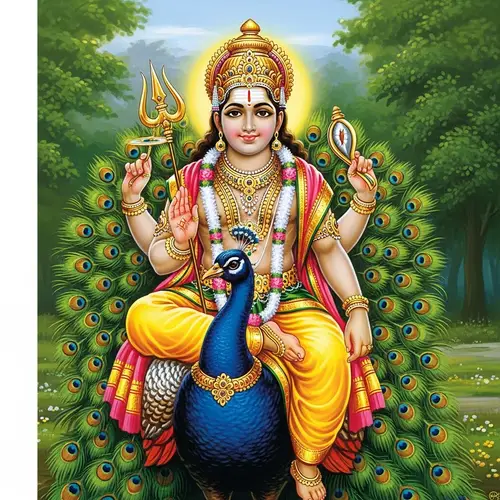 Lord Subramanya: Divine Deity on Peacock | South Indian Tamil Mythology