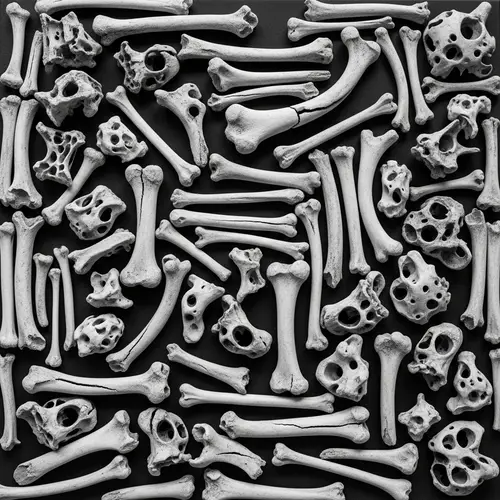 Assortment of Various Bones - Chaotic Yet Intriguing Scene