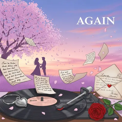 Dreamy Love Song 'Again' Illustrated | Vintage Romance Theme