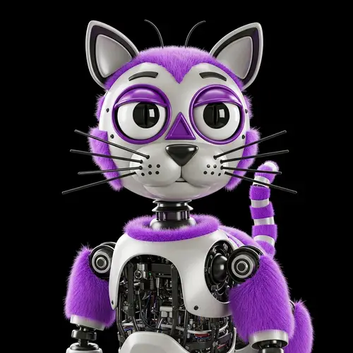 Mechanical Cat Amusement Character with Movable Parts