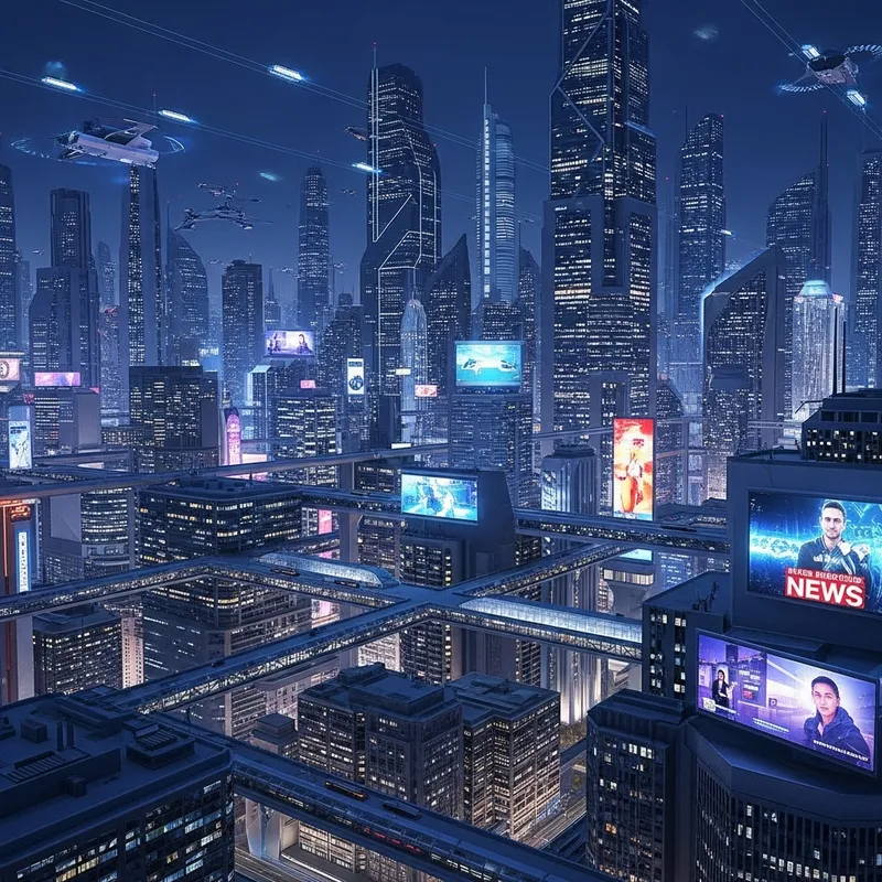 Futuristic City Skyline | Urban Marvel & Intelligent Transport Futuristic City Skyline | Urban Marvel & Intelligent Transport