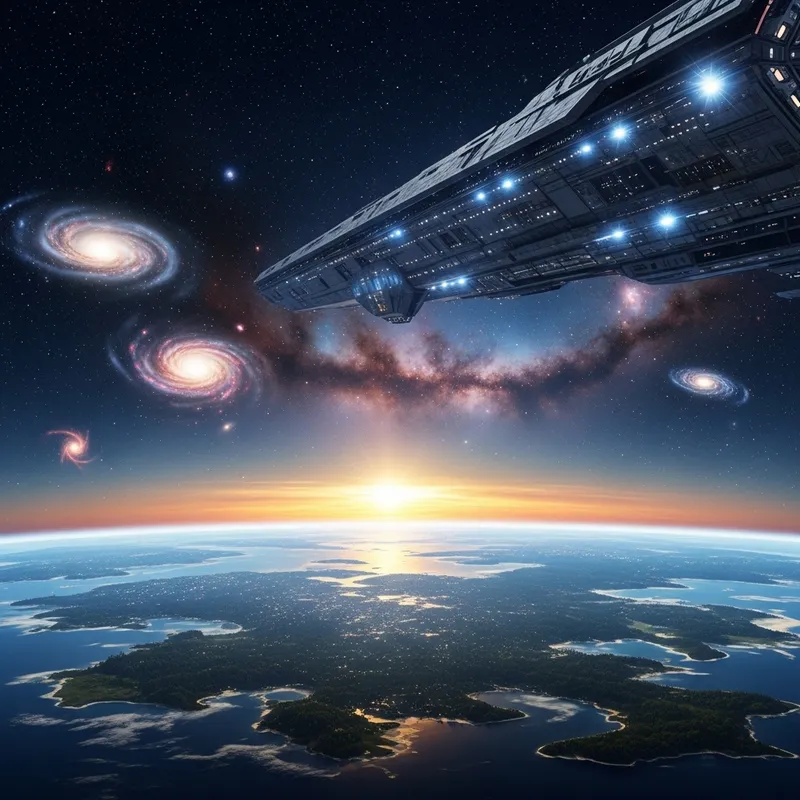 Futuristic Space Exploration | Vast Universe View