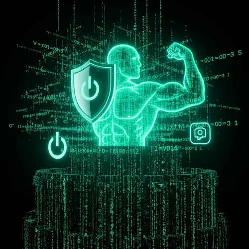 AI Power and Resilience | Neon-Green Algorithms and Strength