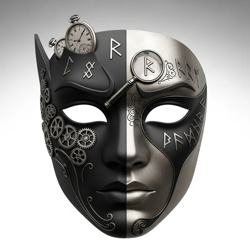 Elegant and Angular Male Mask Design with Modern Twist