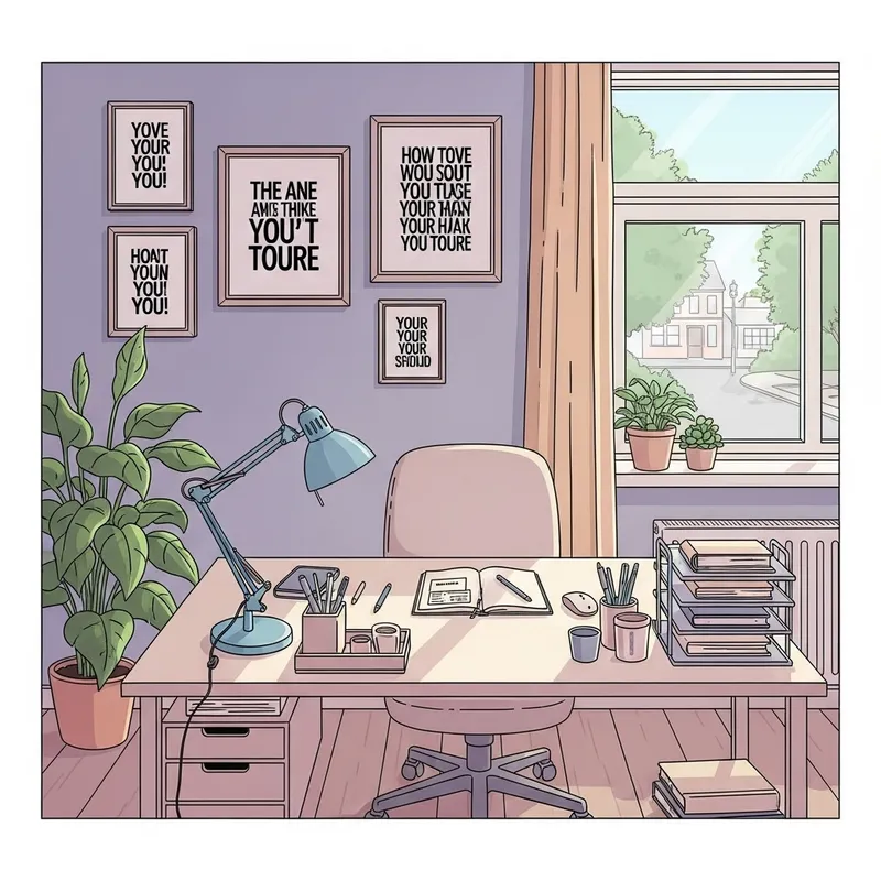 Pastel Colored Office Workspace