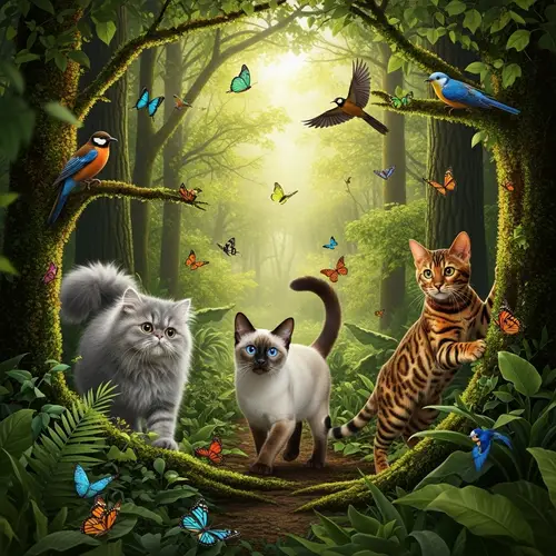 Adventure of 3 Cats in a Jungle