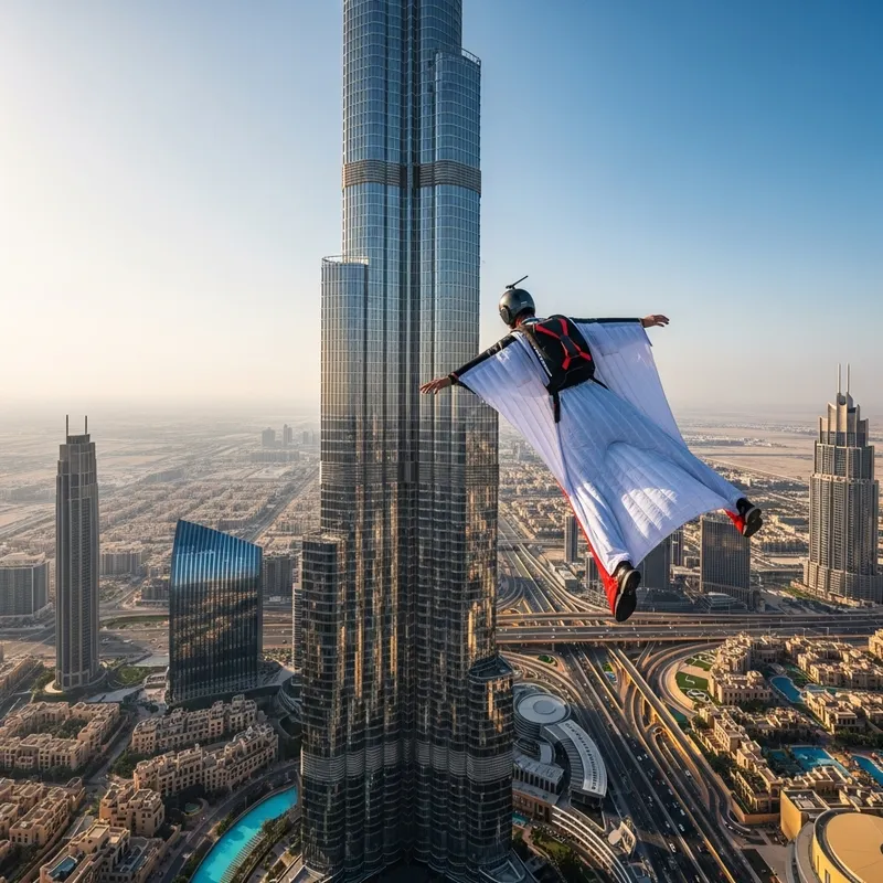 Wingsuit Flight at Burj Khalifa in Dubai