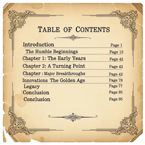 Vintage Table of Contents Template - Old Paper Design