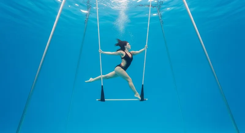 Circus Artist Darya Vintilova: Underwater Trapeze Performance