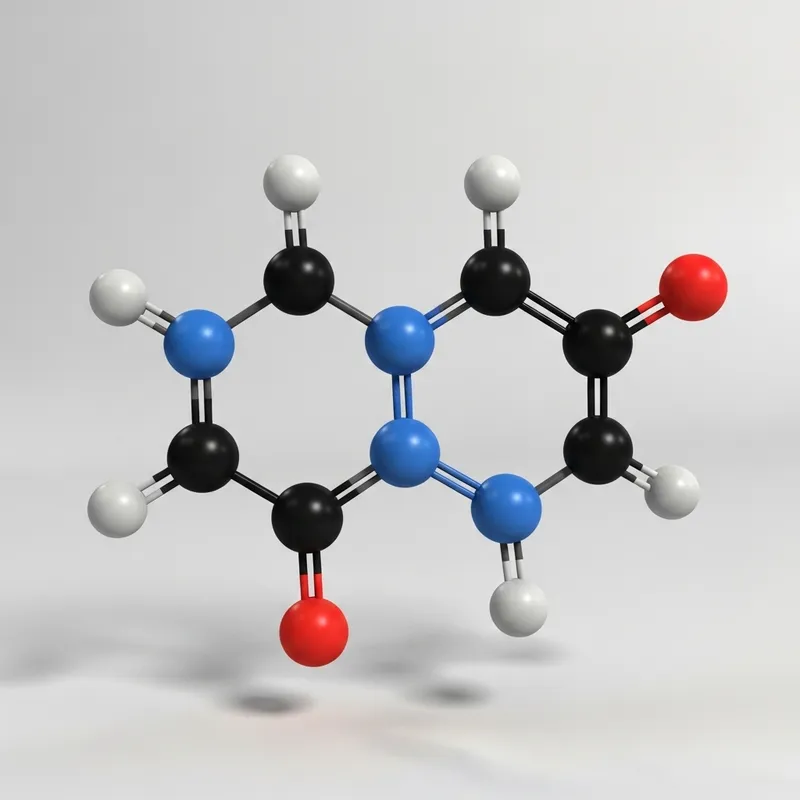 Detailed Caffeine Molecule Image