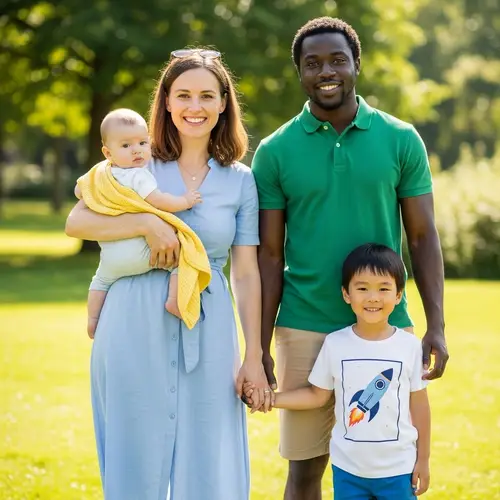 Loving Family Enjoying Sunny Day | Picture-Perfect Outdoor Scene