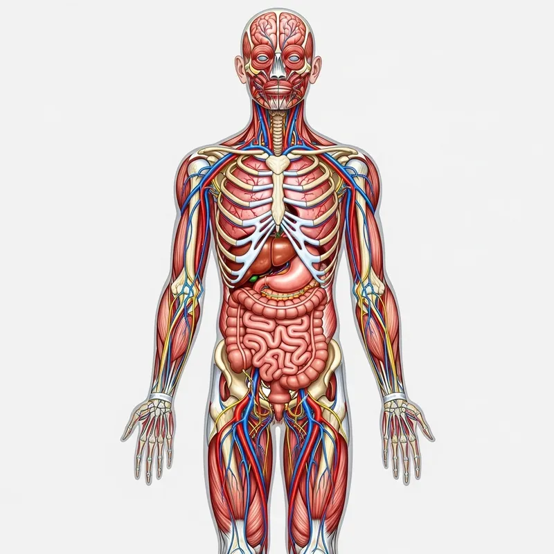 Human Full Body Anatomy Illustration