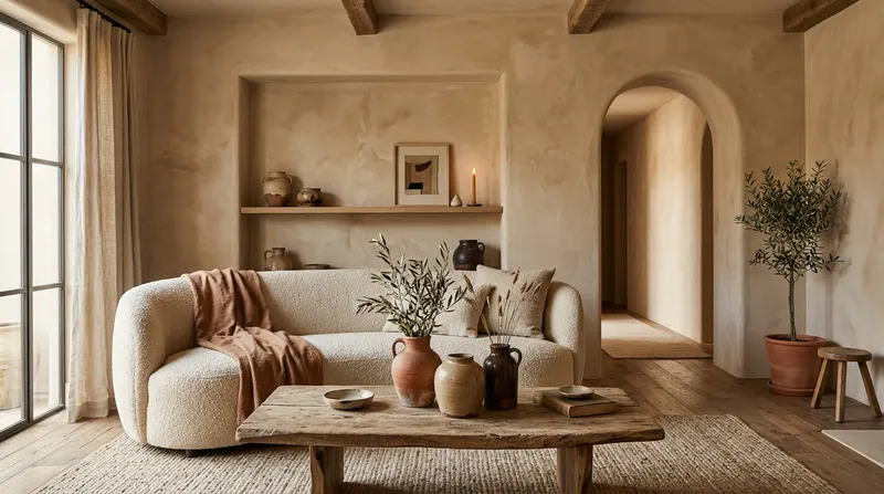 Warm Wabi-Sabi Minimalist Living Room Ideas Warm Wabi-Sabi Minimalist Living Room Ideas
