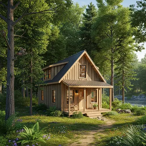 Charming 3D House in Lush Forest Setting