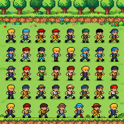 Pixel Art Game Sprite Sheet for Indie Games