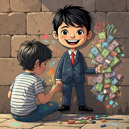 Young Armenian Boy: 7-Year-Old Creative Businessman