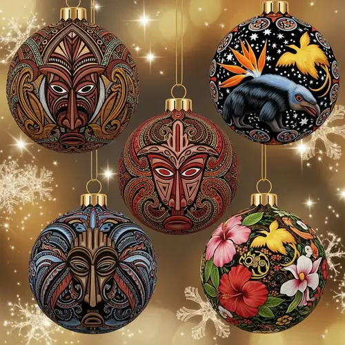 Traditional Papua New Guinea Christmas Ornaments Wallpaper