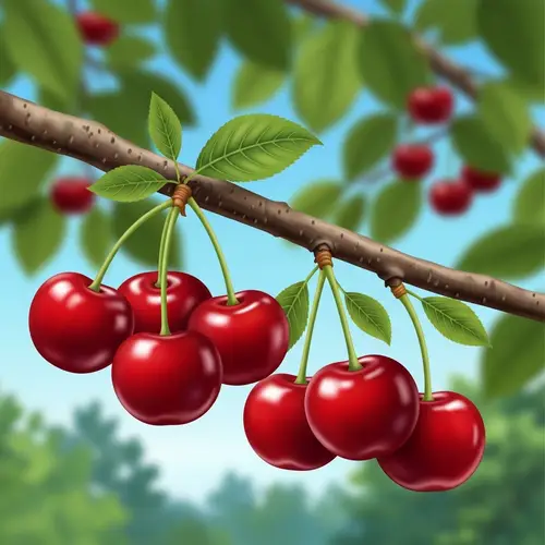 Beautiful Cherry Fruits Illustration | Close Look