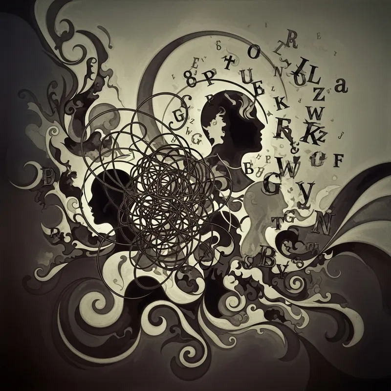 Abstract Art Symbolizing Speech Difficulties