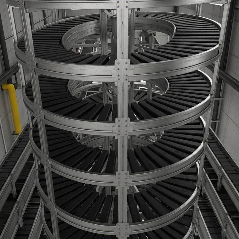 Spiraling Down Conveyor Belt - Effective Handling Solution