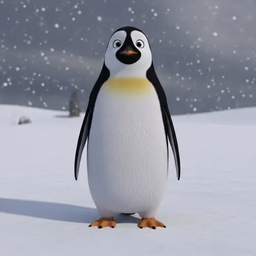 Snowy Penguin | 3D Animated Film Style