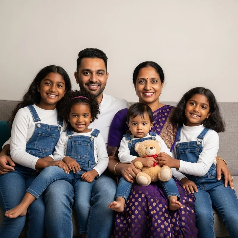 Heartwarming Family Portrait: Love & Unity