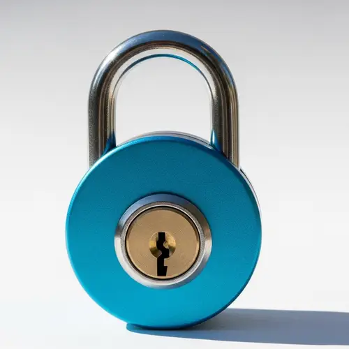 Blue Shimmering Padlock - Secure & Vibrant Lock Design
