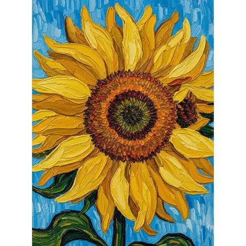 Bright Future: Van Gogh Style Sunflower Painting