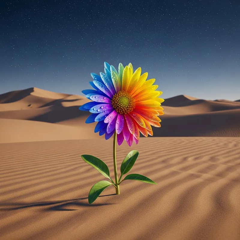 Flower in Desert | Beauty & Resilience