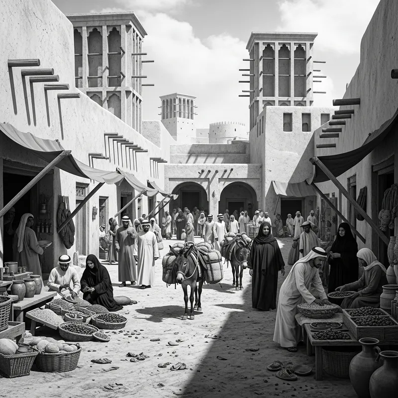Ancient State of Qatar: Sheikh Khalifa bin Hamad Al Thani Era in Monochrome