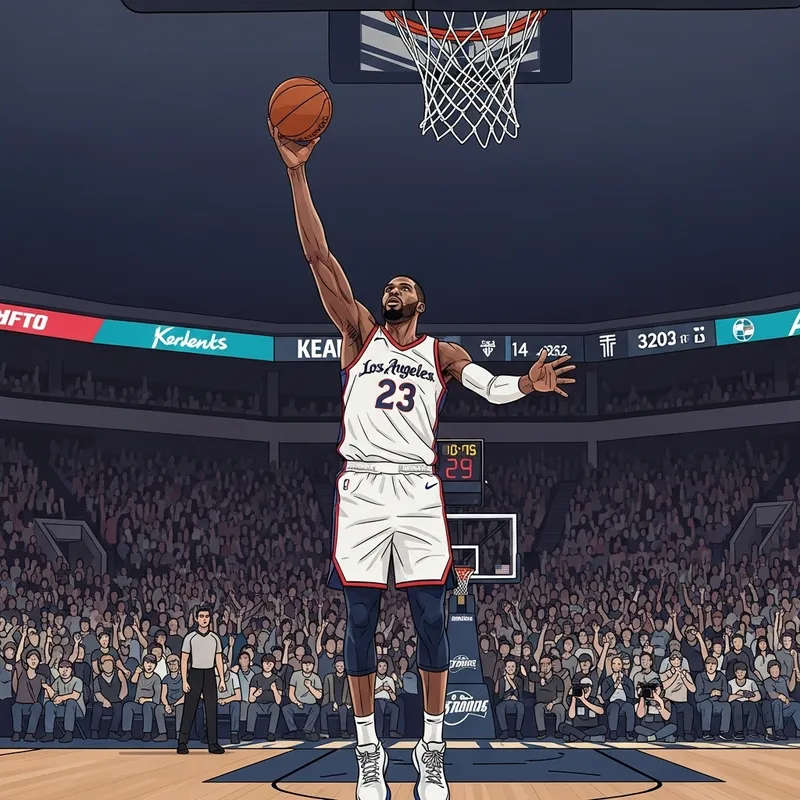 Jordan 23 LeBron Los Angeles Basketball Illustration