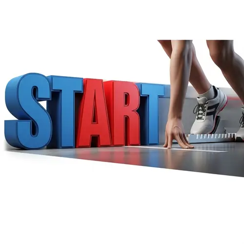 Dynamic 'Start' Word Image for Energetic Beginnings