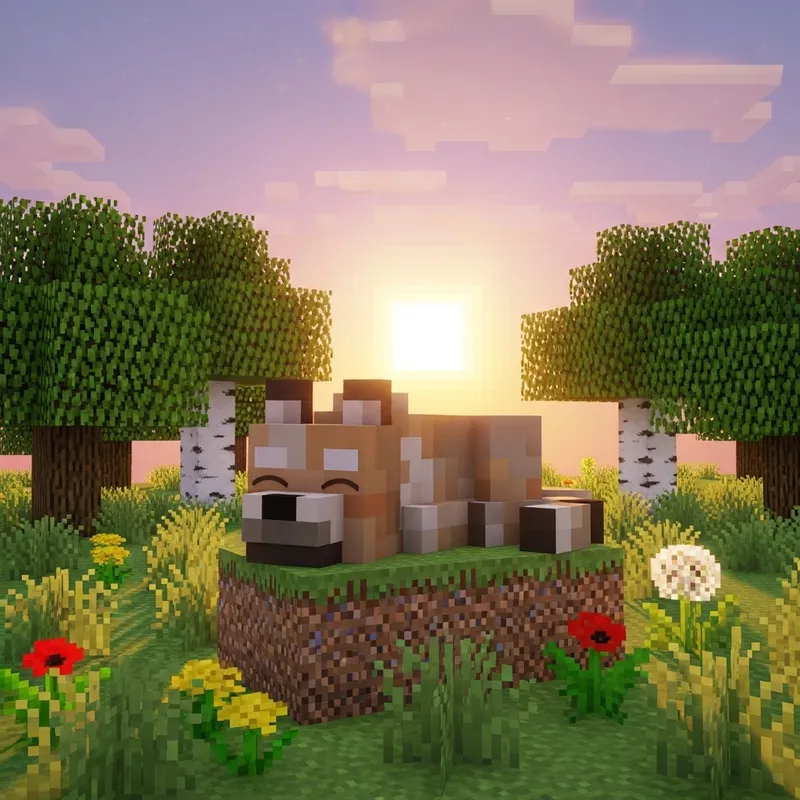 Muerte Perro Minecraft: Peaceful Pixelated Scenes Muerte Perro Minecraft: Peaceful Pixelated Scenes